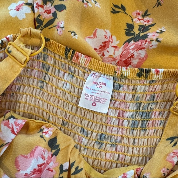 NOBO Floral Yellow High-Low Dress Size 2XL (19) - Picture 6 of 7